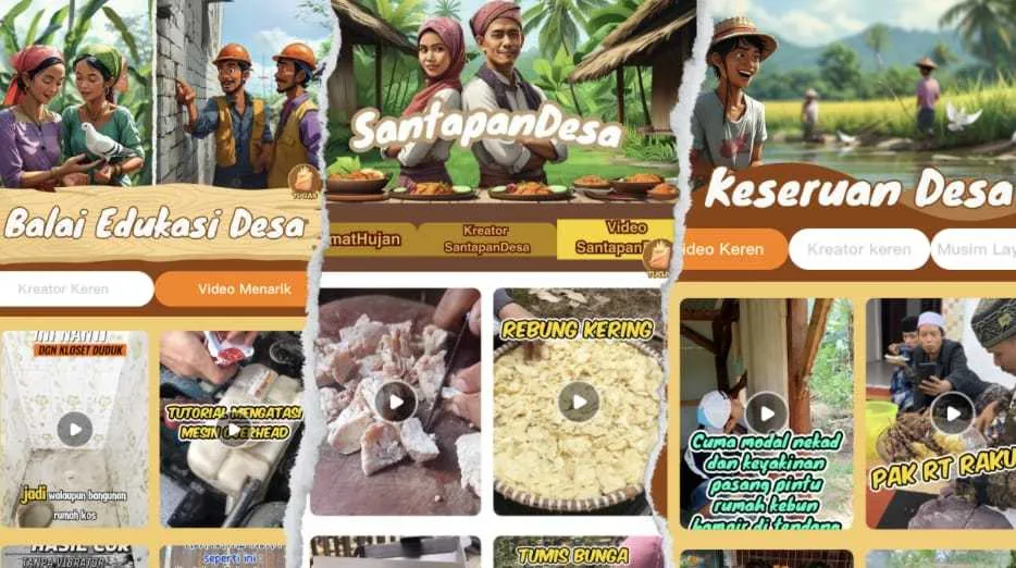 Desa Snack, komunitas virtual, SnackVideo, konten video, kehidupan pedesaan, kreator lokal, Festival Layang-Layang, tips beternak, hiburan seru, pengikut kreator, peluang bisnis, aplikasi berbagi video , industri kreatif Indonesia, acara bulanan, kerajinan tangan.