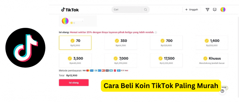 Beli koin murah., Dapat koin gratis, Harga koin TikTok, Koin gratis TikTok, TikTok Indonesia